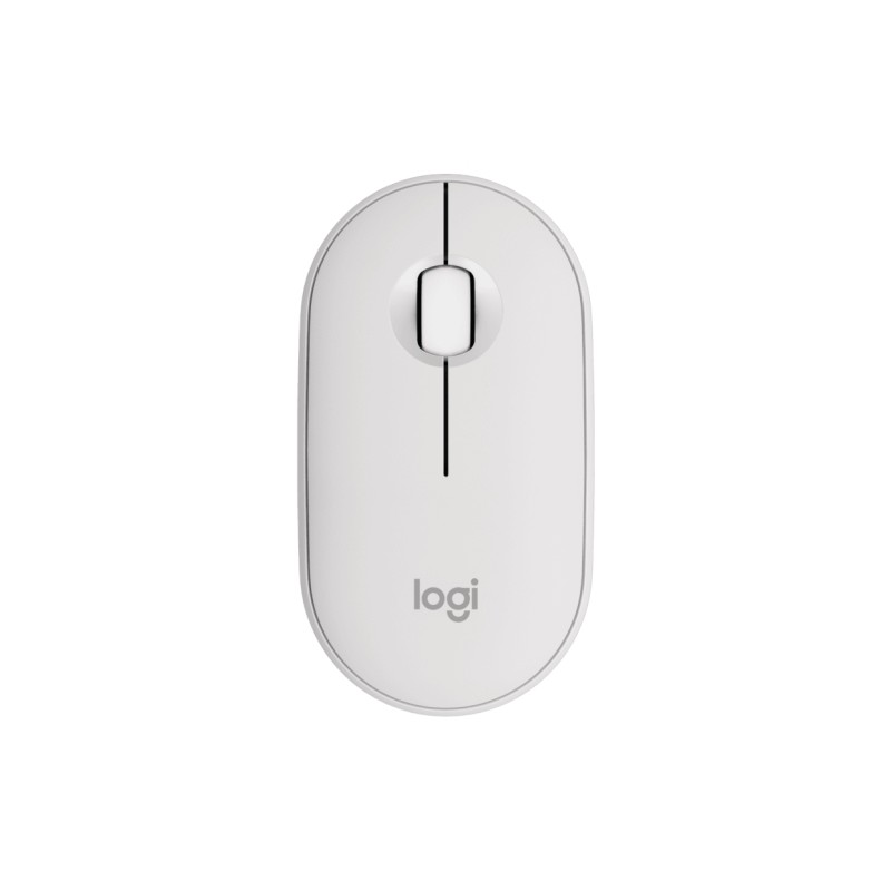 Logitech Pebble Mouse 2 M350s Mouse USB wireless da 1000 dpi - Multidispositivo - Utilizzo ambidestro - Bianco