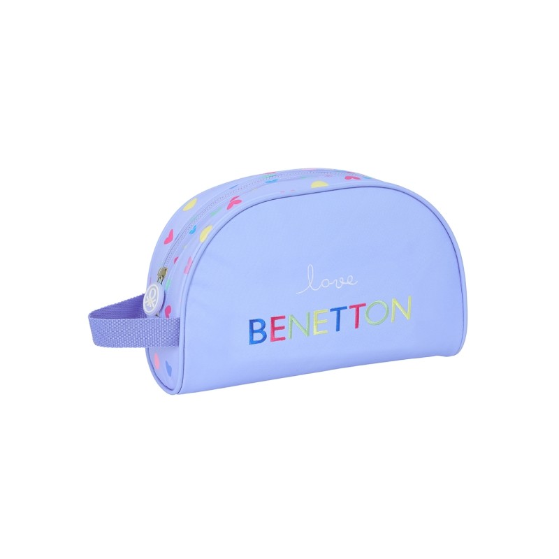 Safta Benetton Borsa da toilette - 1 scomparto - Maniglia a mano - 28x18x10cm - Colore lilla
