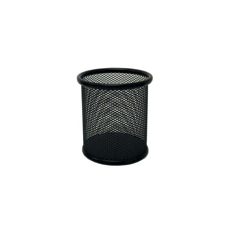 Biskmark Portamatite a griglia rotonda in metallo - Dimensioni 10 x 8 cm - Colore nero