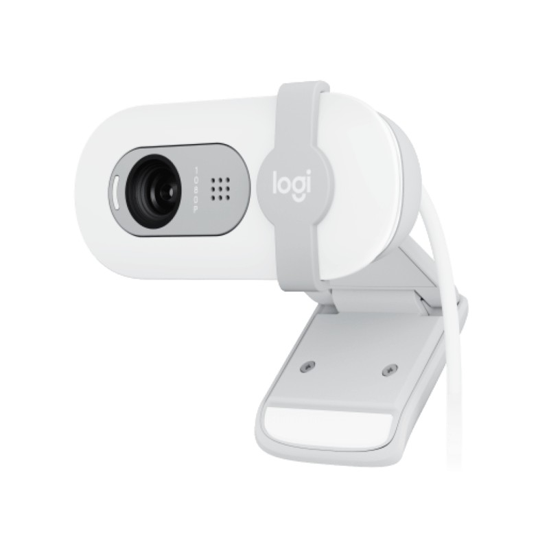 Webcam Logitech Brio 100 Full HD - 2 Megapixel - Antiriflesso - Bianco ecru