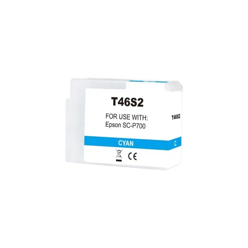 Cartuccia d'inchiostro pigmentato generica Epson T46S2 ciano - Sostituisce C13T46S200