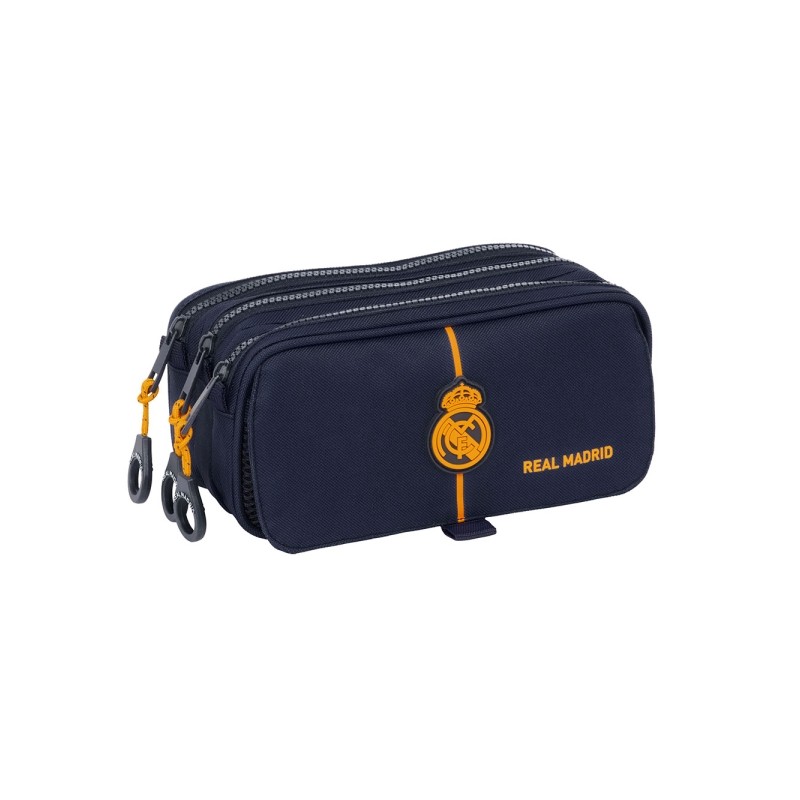 Safta Real Madrid 2nd Team Kit 24/25 Astuccio per matite - 3 scomparti - 21.5x10x8cm - Blu navy