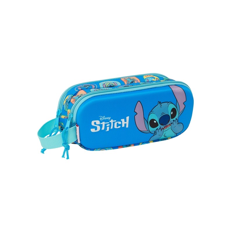 Safta Stitch 3D Tote Bag - 2 scomparti - Maniglia a mano - 21x8x6cm - Blu