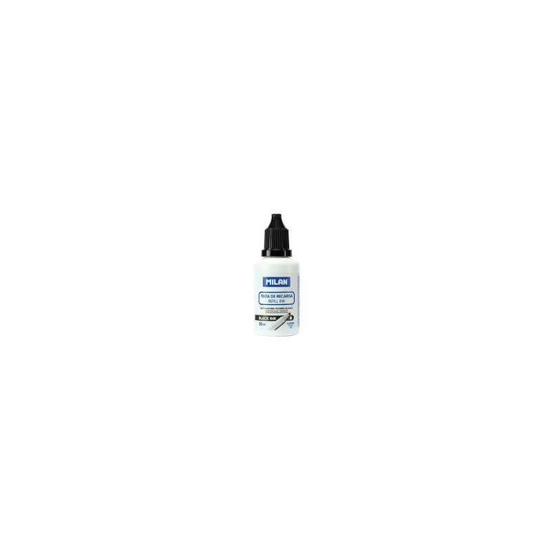 Flacone d'inchiostro Milan per pennarelli per lavagna ricaricabili - 30 ml - Inchiostro a base di alcol - Colore nero
