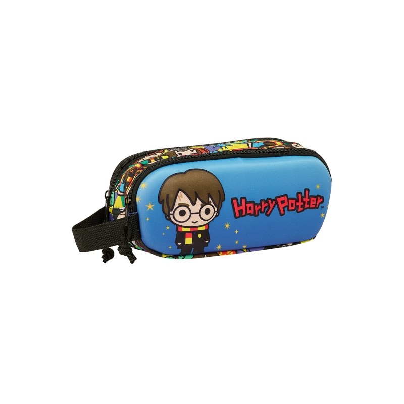 Safta Harry Potter 3D Pencil Case - 2 scomparti - Maniglia a mano - 21x8x6cm - Blu - Safta Harry Potter 3D Pencil Case -