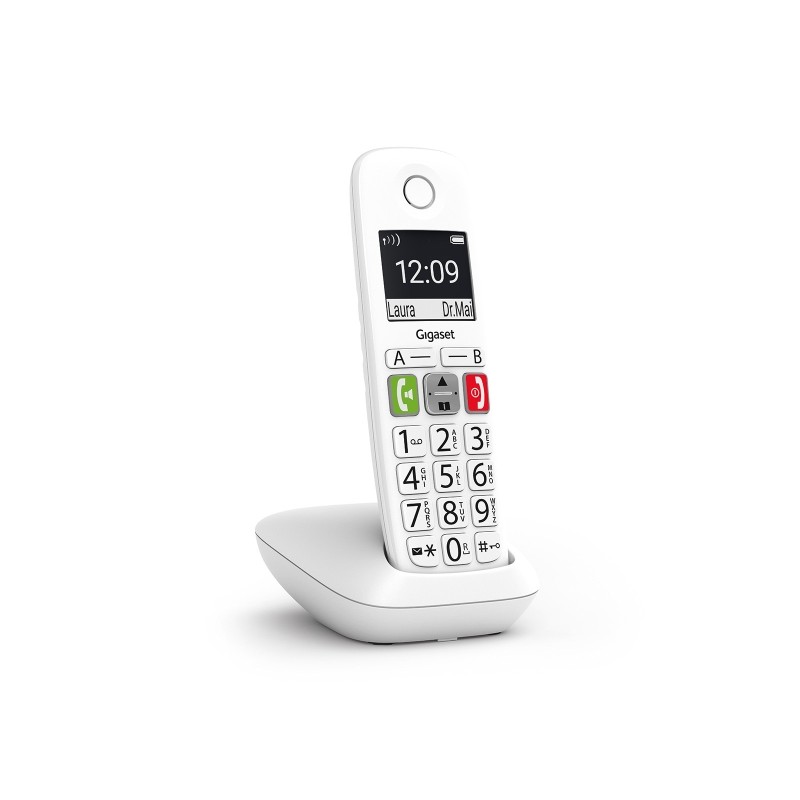 Gigaset E290 Telefono Dect senza fili - Ampio display in bianco e nero - Tasti numerati - Volume con funzione di amplifi