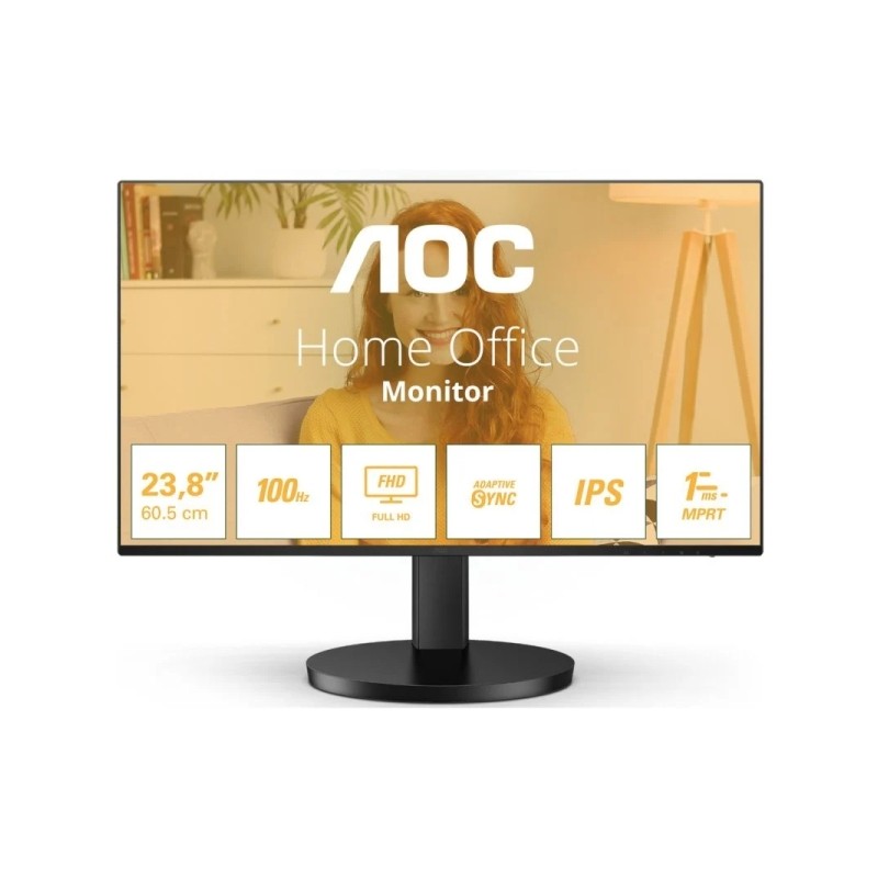 Monitor AOC 23.8 LED IPS FullHD 1080p 100Hz - Risposta 1ms - Angolo di visione 178° - Altoparlanti integrati - HDMI. VG