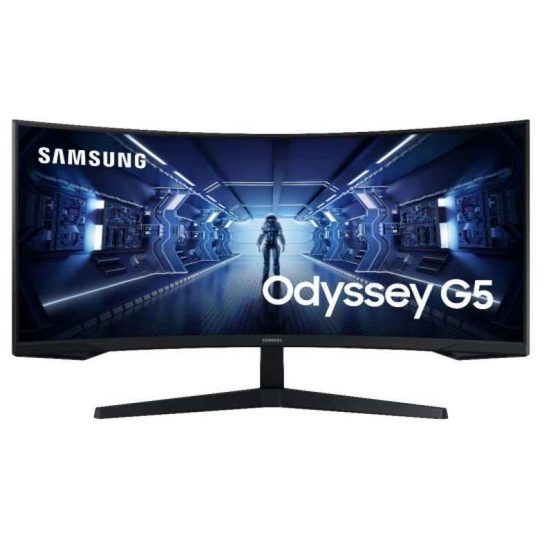 Samsung Odyssey G5 Monitor LED curvo 34 UltraWide QHD 165Hz - AMD FreeSync - Risposta 1ms - 21:9 - HDMI. DP - VESA 75x75