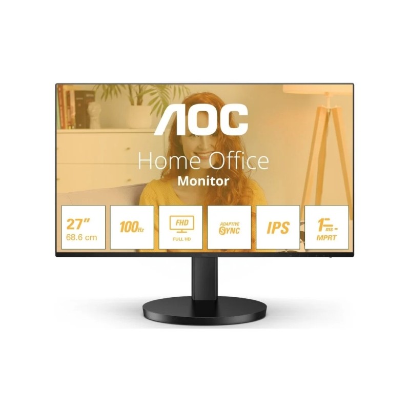 Monitor AOC 27 LED IPS FullHD 1080p 100Hz - Risposta 1ms - Angolo di visione 178° - Altoparlanti integrati - HDMI. VGA.