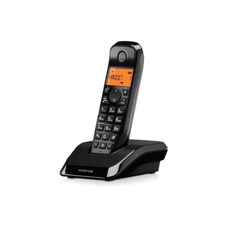 Telefono cordless Dect Motorola S1201 - ID chiamante - Segreteria telefonica - Vivavoce - Nero