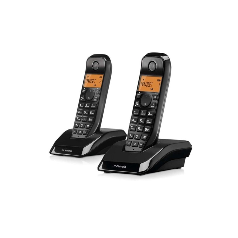 Motorola S1202 Telefono cordless Dect + 1 Vivavoce - ID chiamante - Segreteria telefonica - Vivavoce - Colore nero