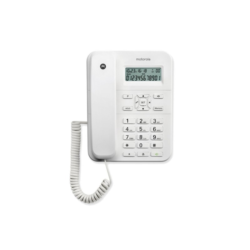 Motorola CT202 Telefono fisso - Vivavoce - ID chiamante - Bianco