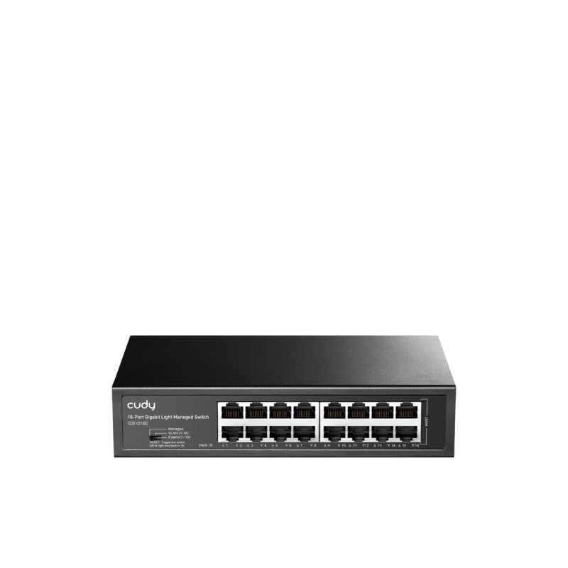 Switch Gigabit Cudy a 16 porte - Gestione semplice - Involucro metallico per montaggio a rack - Plug and Play - Kit per 