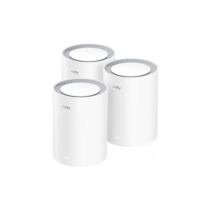 Cudy Confezione da 3 Sistemi WiFi Mesh 7 Gigabit Dual Band BE3600 - Velocità fino a 1000Mbps - 3 Porte - Antenne intern