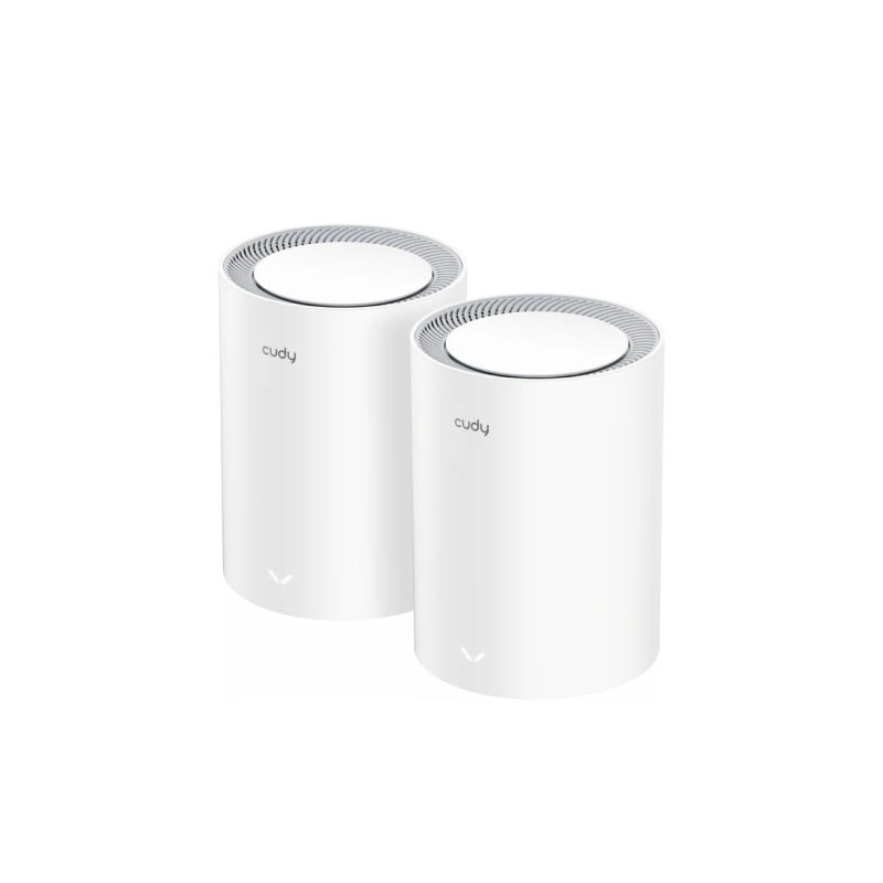 Cudy Pack of 2 Sistemi WiFi Mesh 7 Gigabit Dual Band BE3600 - Velocità fino a 1000Mbps - 3 porte - Antenne interne - Co