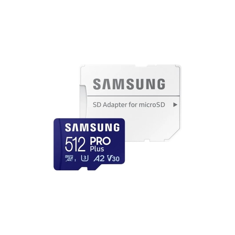 Samsung PRO Plus Micro SDXC Card 512GB UHS-I U3 A2 V30 Classe 10 con adattatore SD
