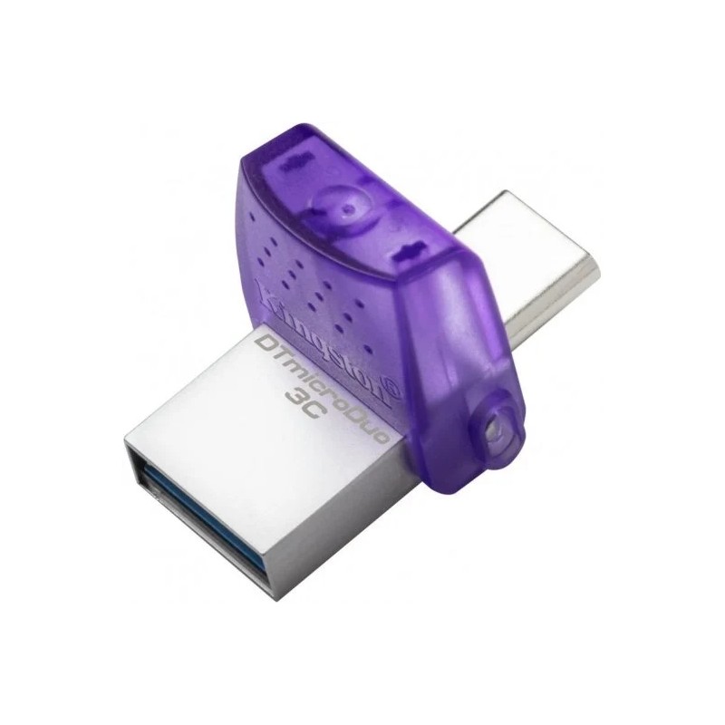 Unità flash Kingston DataTraveler microDuo 3C USB-A + USB-C 128GB 3.2 Gen 1 - Velocità di lettura 200 MB/s - Cappuccio