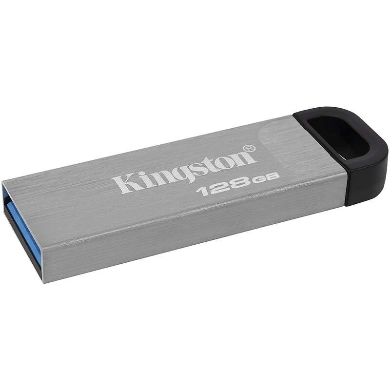 Kingston DataTraveler Kyson Chiavetta USB 128GB - 3.2 Gen 1 - Lettura 200 MB/s - Design Metallico - Colore Argento (Pend