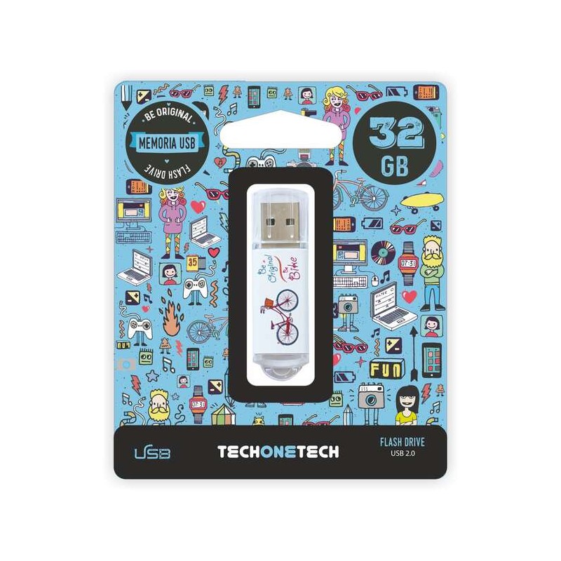 TechOneTech Be Bike USB 2.0 Memoria 32GB (Pendrive)