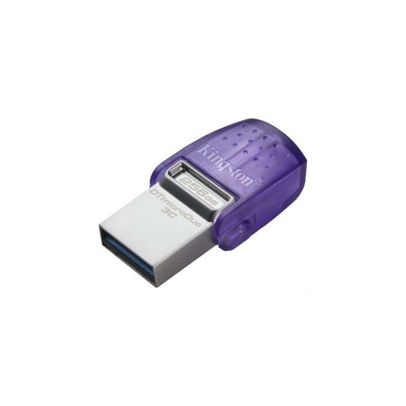 Unità flash Kingston DataTraveler microDuo 3C USB-A + USB-C 256 GB 3.2 Gen 1 - Velocità di lettura 200 MB/s - Cappucci