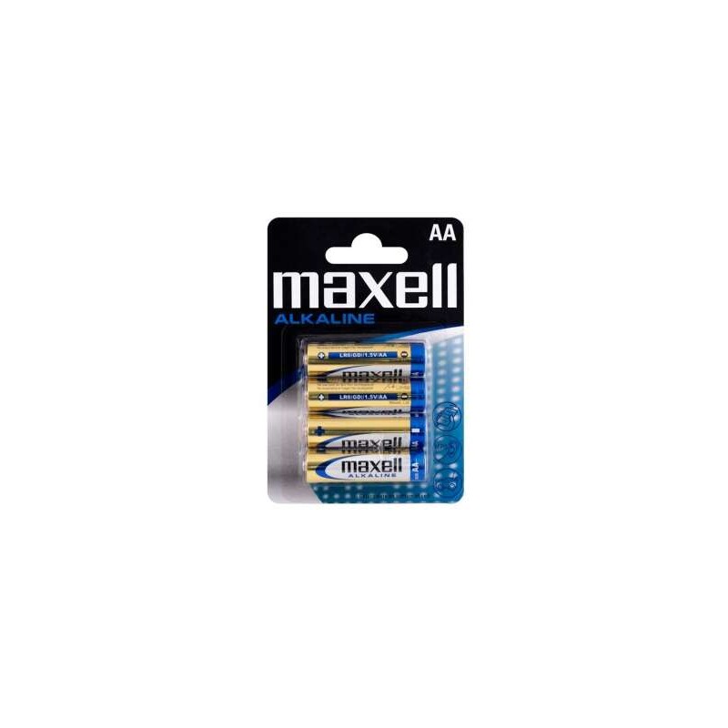 Confezione da 4 batterie alcaline Maxell LR06 AA 1.5 V