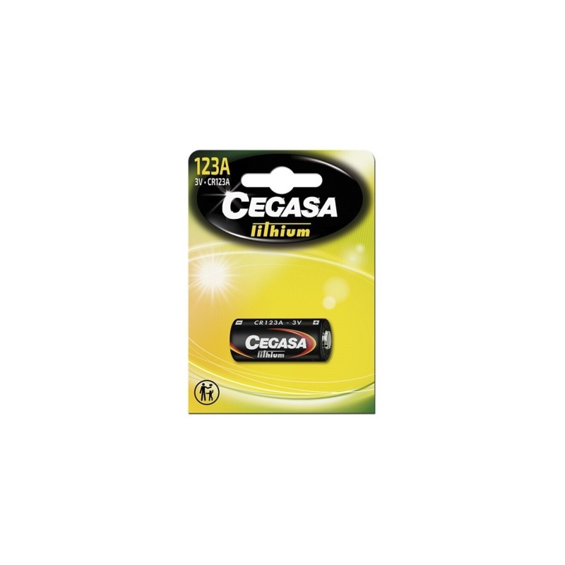 Cegasa Batteria al litio CR123A Confezione da 1 batteria 123A 3V