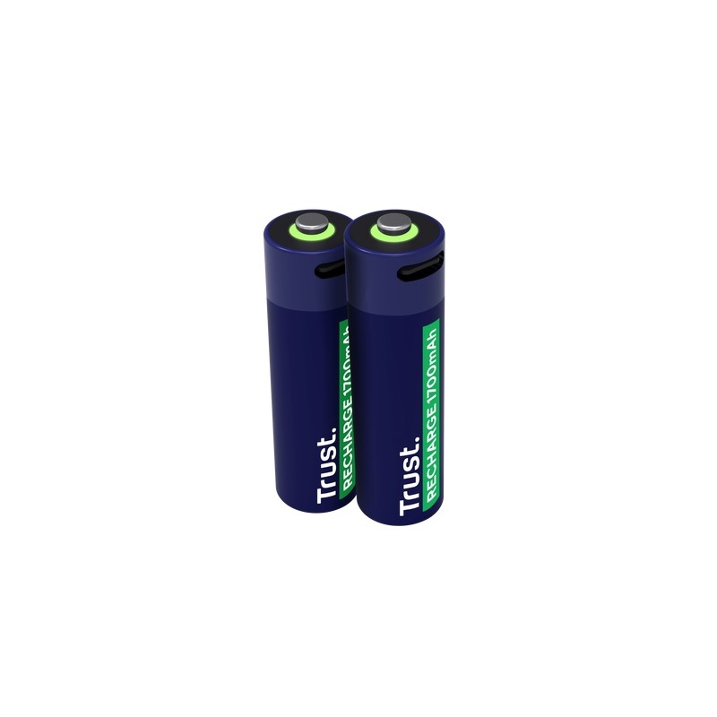 Trust Confezione da 2 batterie ricaricabili 1700 mAh AA