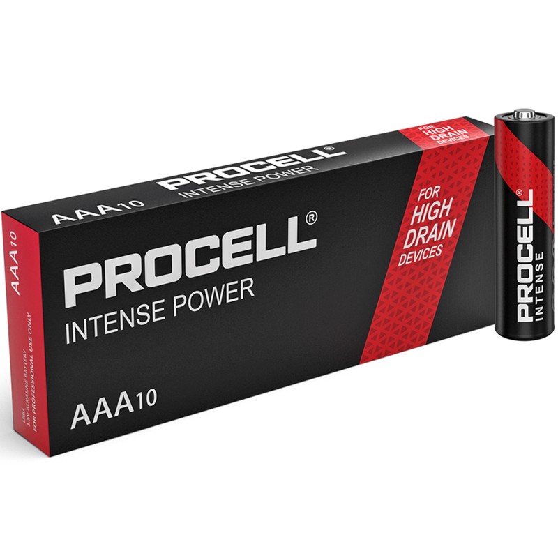 Duracell Procell Intense Power 10 Batterie AAA Ministilo LR03 1.5V