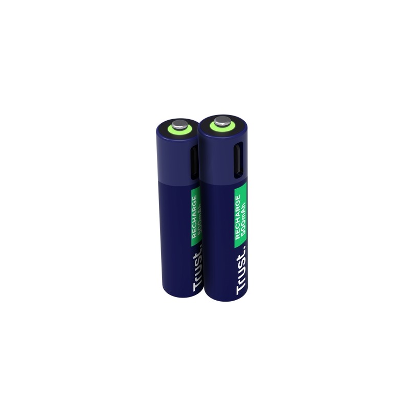 Trust Confezione da 2 batterie ricaricabili AAA 500 mAh