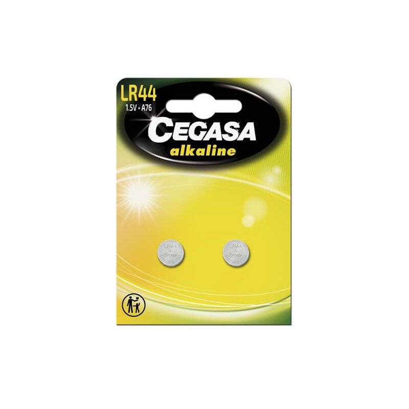 Cegasa LR44 Confezione da 2 batterie LR44 da 1.5 V - Ideale per telecomandi. giocattoli e termometri digitali