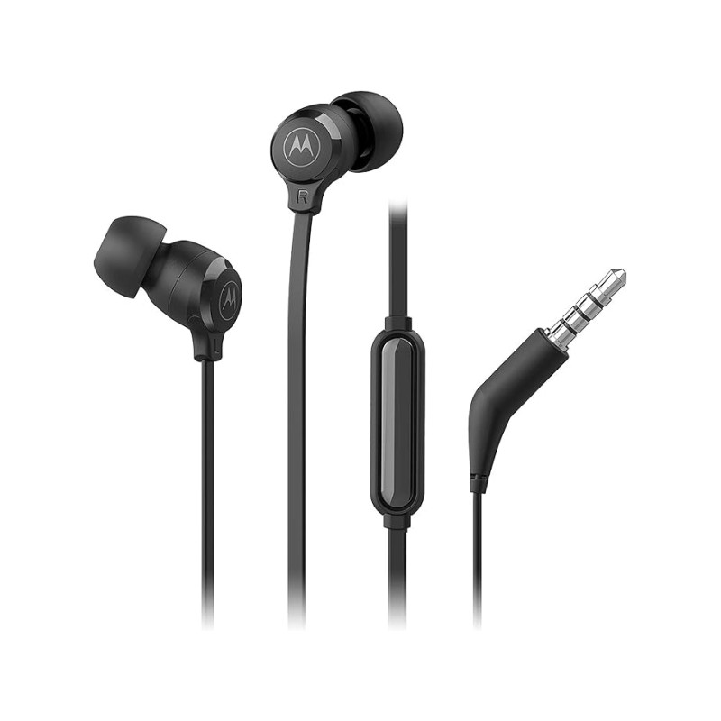 Auricolari Motorola Earbuds 3-S con microfono - Connessione jack da 3.5 mm - Nero