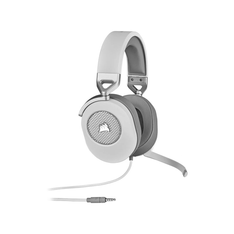 Corsair HS65 Surround Gaming Headset con microfono - Multipiattaforma - Suono surround 7.1 - Certificato Discord - Bianc