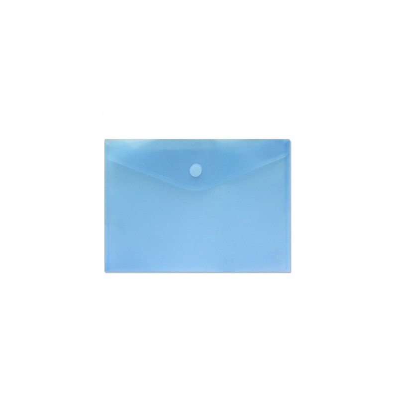 Busta per documenti A4 - Chiusura a velcro - In polipropilene - Dimensioni 325x230mm - Blu trasparente