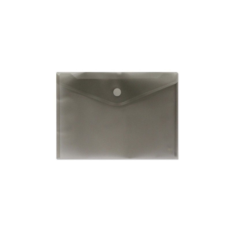 Busta per documenti A4 - Chiusura a velcro - In polipropilene - Dimensioni 325x230mm - Nero trasparente