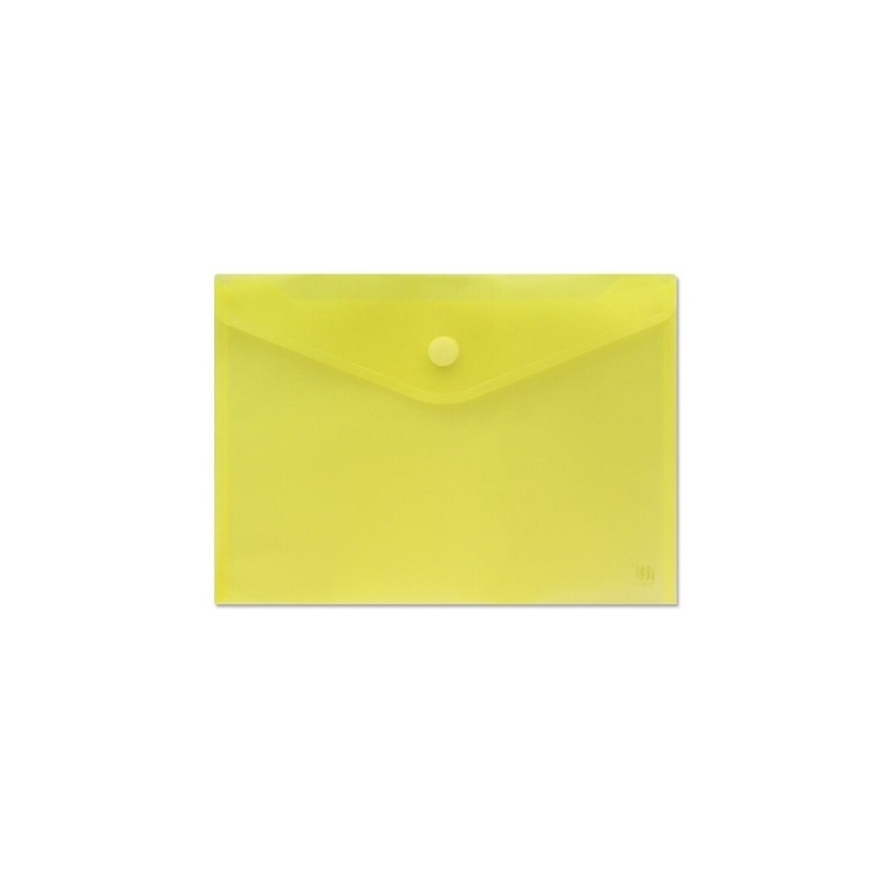 Busta portadocumenti A4 - Chiusura a velcro - In polipropilene - Dimensioni 325x230mm - Giallo trasparente