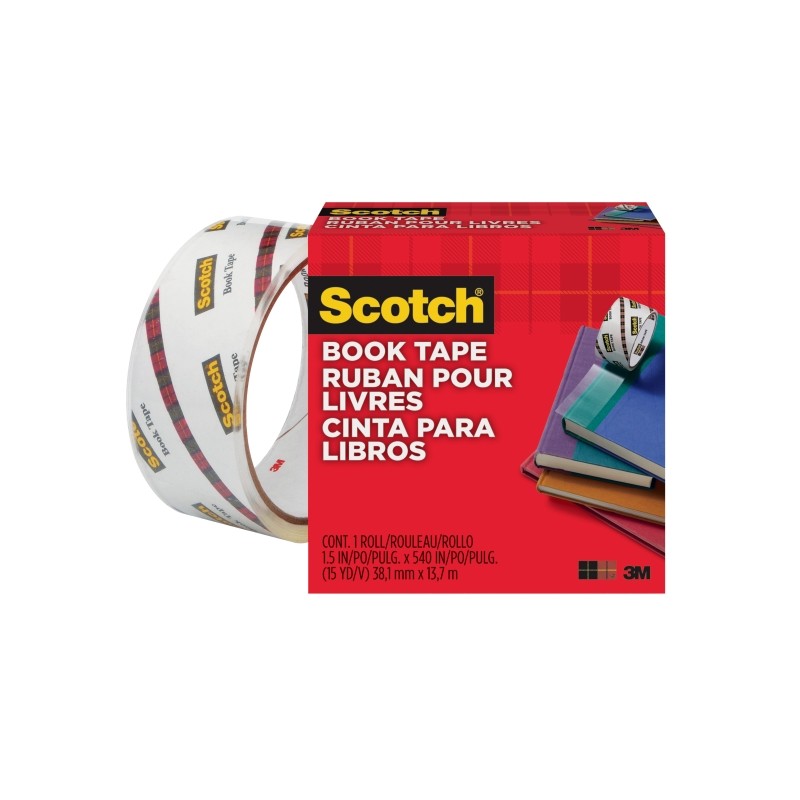 Scotch nastro per libri - 38.1 mm x 13.7 m - Colore trasparente