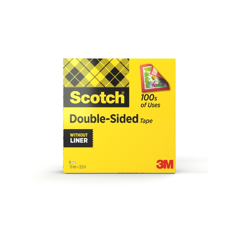 Nastro biadesivo Scotch - 19 mm x 33 m - Colore trasparente