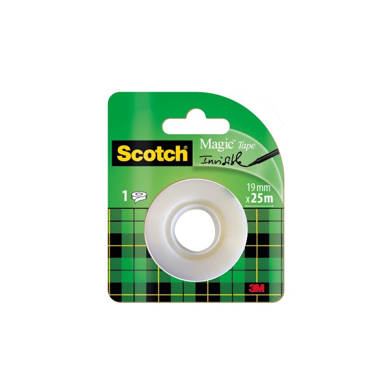 Scotch Magic Invisible Adhesive Tape - Ricarica - 19 mm x 25 m - Colore trasparente