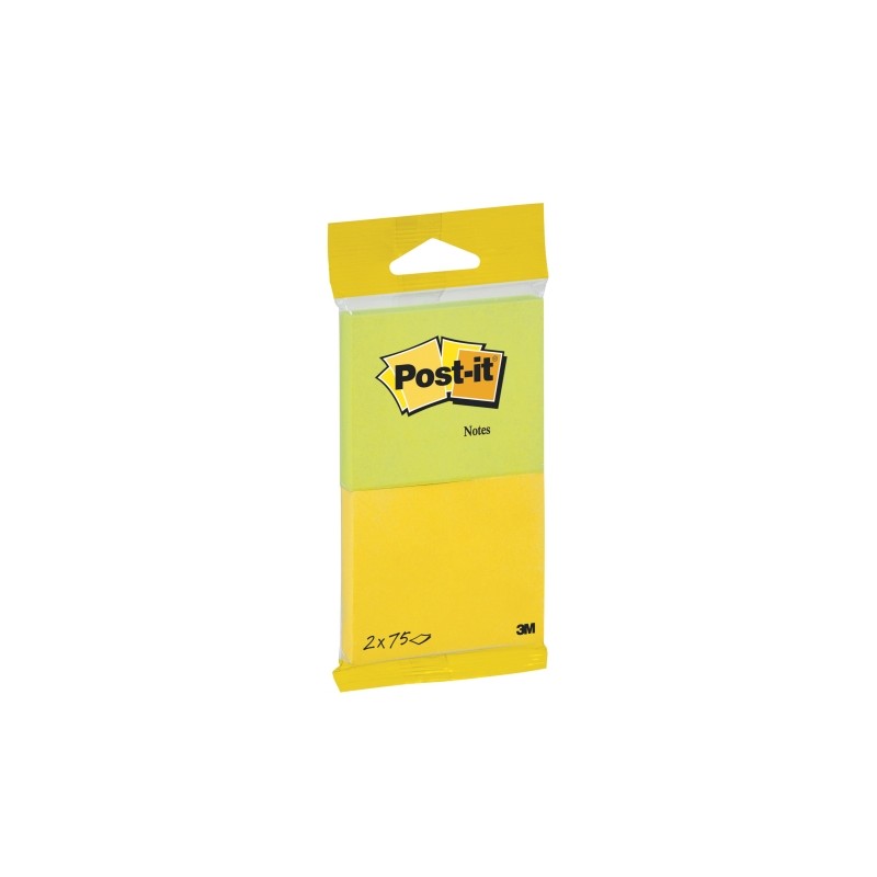 Blocchetti Post-It da 75 foglietti adesivi riposizionabili - Forma rettangolare - 635x762 mm - Colori assortiti
