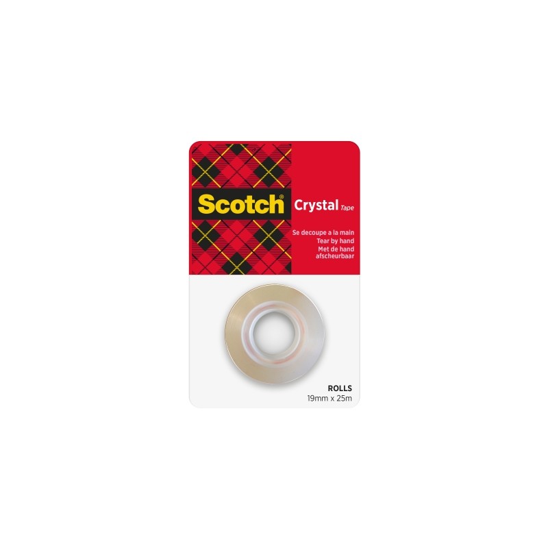 Nastro adesivo Scotch - Taglio facile - 19 mm x 25 m - Colore trasparente