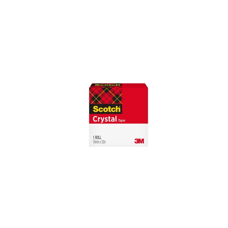 Nastro adesivo Scotch Crystal - 19 mm x 33 m - colore trasparente