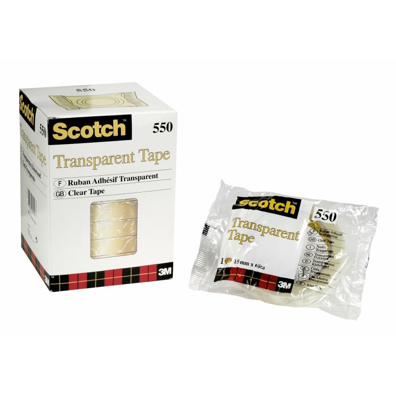 Nastro adesivo Scotch confezione da 10 - 15 mm x 66 m - colore trasparente