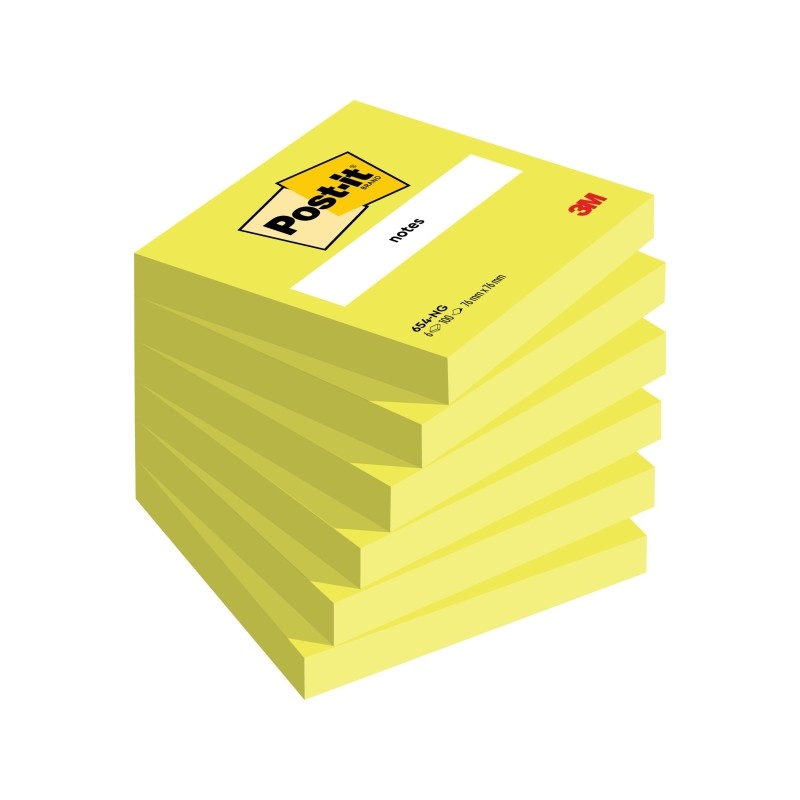 Post-It Post-It Pad 6 Confezioni da 100 foglietti adesivi riposizionabili - Forma quadrata - 76x76 mm - Colore verde