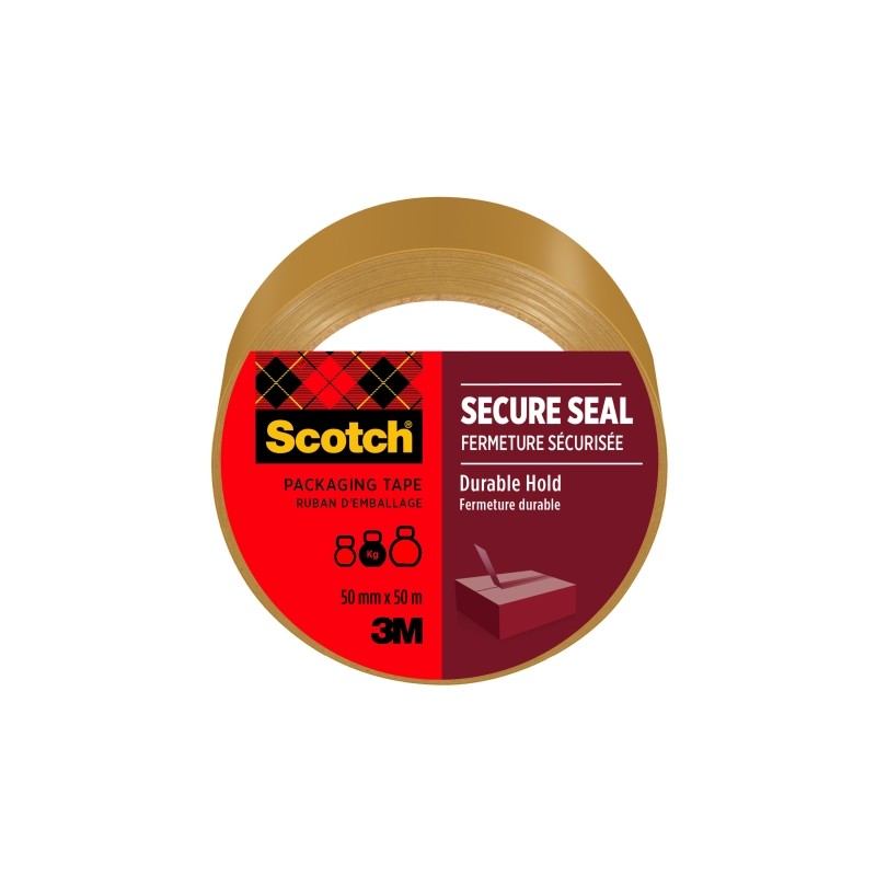 Nastro da imballaggio Scotch - 50 mm x 50 m - Sigillatura sicura - Colore marrone