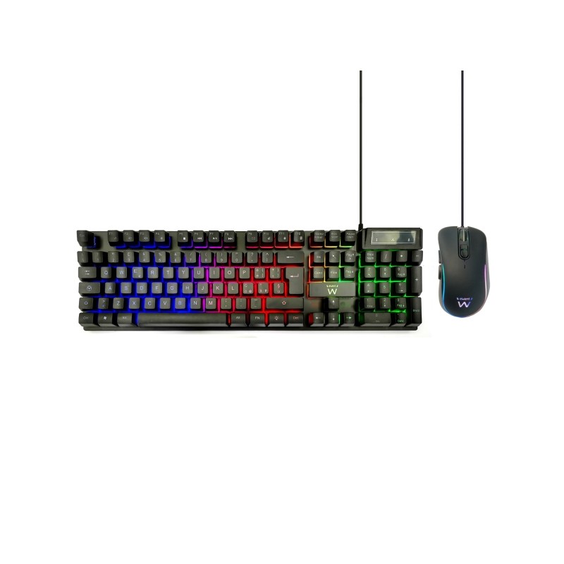 Pacchetto tastiera + mouse da gioco Ewent - Illuminazione RGB - Layout italiano QWERTY IT - 3600dpi - 12 tasti multimedi