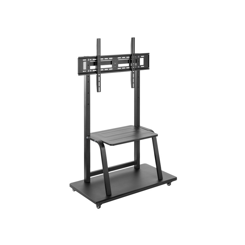 Supporto da pavimento Ewent per TV fino a 100 - Vassoio ausiliario - Regolabile in altezza - VESA Max 800x600 - Peso mas