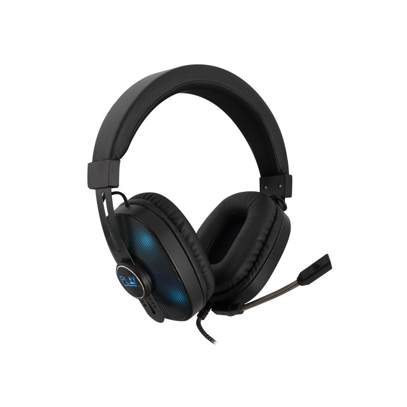 Cuffie da gioco Ewent - Microfono integrato - Illuminazione RGB - Controllo del volume e microfono - Fascia regolabile -
