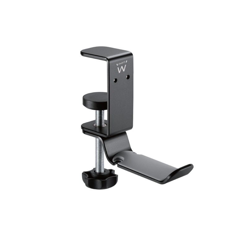 Ewent Supporto universale da scrivania per cuffie - Regolabile - Antiscivolo - Nero - Colore nero