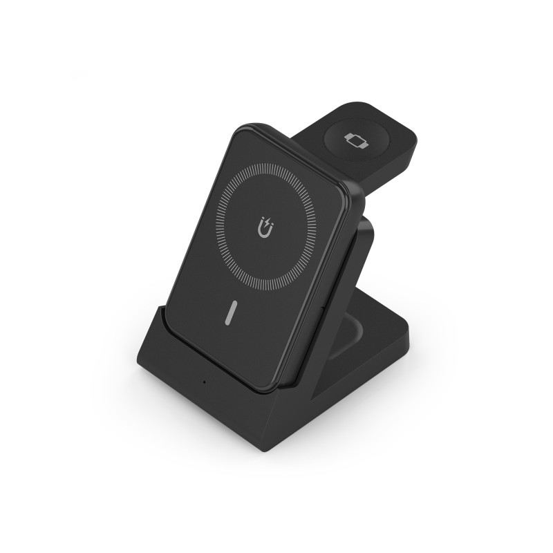 Caricatore wireless Aisens 15W - USB-C - Protocollo Qi - Cellulari. Apple Watch e cuffie - Powerbank - Protezione da sov