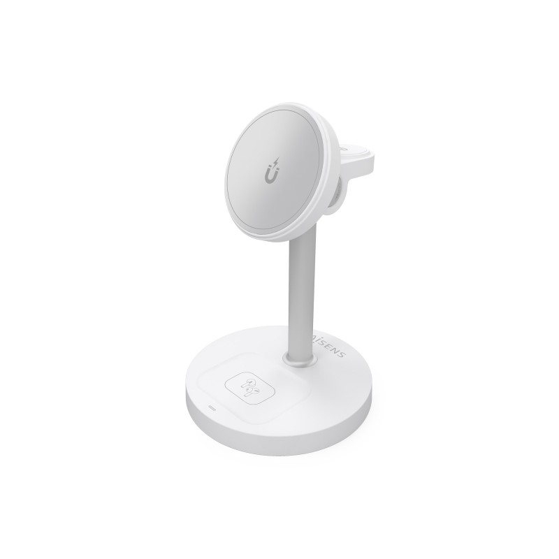 Caricatore wireless Aisens 15W - USB-C - Protocollo Qi2 - Cellulari. Apple Watch e cuffie - Protezione da sovratensione.
